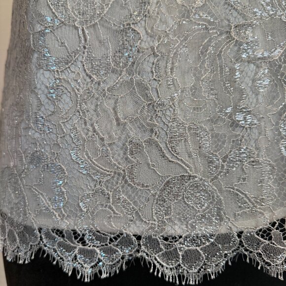 St John Metallic Floral Festive Blouse Size S - Picture 2 of 7